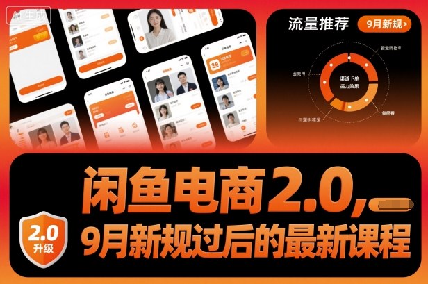 闲鱼电商2.0,9月新规过后的最新课程|无忧资源社