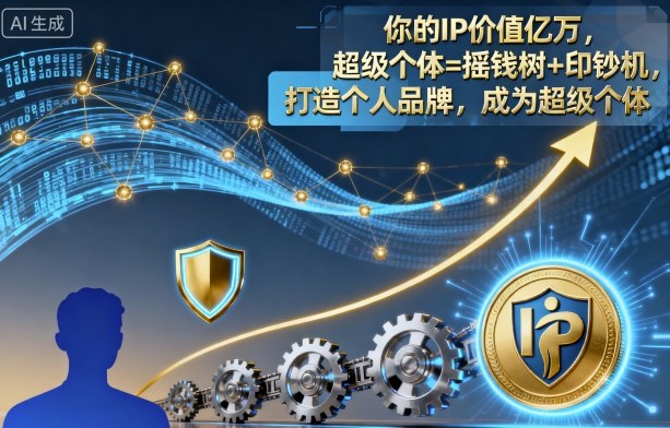 你的IP价值亿万，超级个体=摇钱树+印钞机，打造个人品牌，成为超级个体|无忧资源社