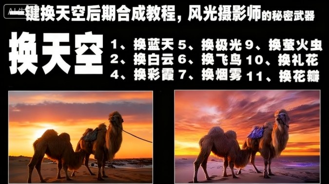 一键换天空后期合成教程，风光摄影师的秘密武器|无忧资源社