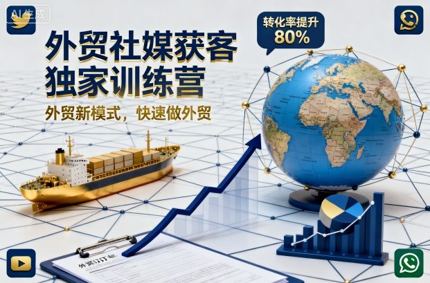 外贸社媒获客独家训练营,外贸新模式,快速做外贸|无忧资源社