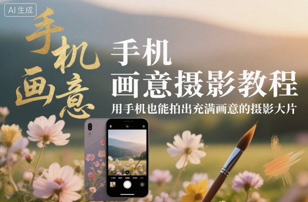 手机画意摄影教程，用手机也能拍出充满画意的摄影大片|无忧资源社