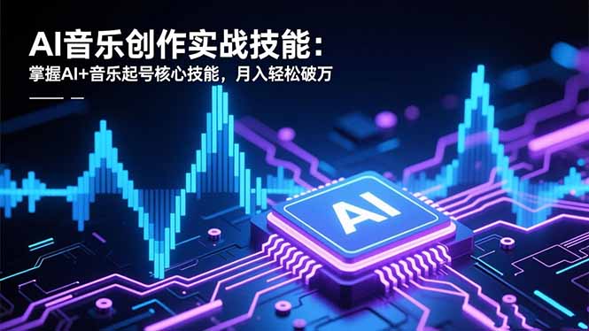 （16600期）AI音乐创作实战技能：掌握AI+音乐起号核心技能，月入轻松破万|无忧资源社