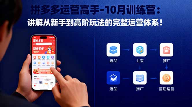 （16448期）拼多多运营高手-10月训练营：讲解从新手到高阶玩法的完整运营体系！|无忧资源社