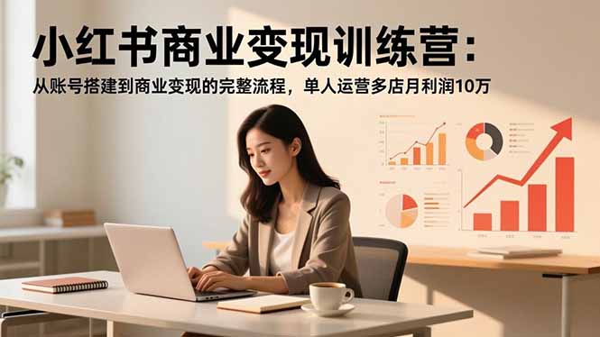 （16698期）小红书商业变现训练营：从账号搭建到商业变现的完整流程，单人运营多店月利润10万|无忧资源社