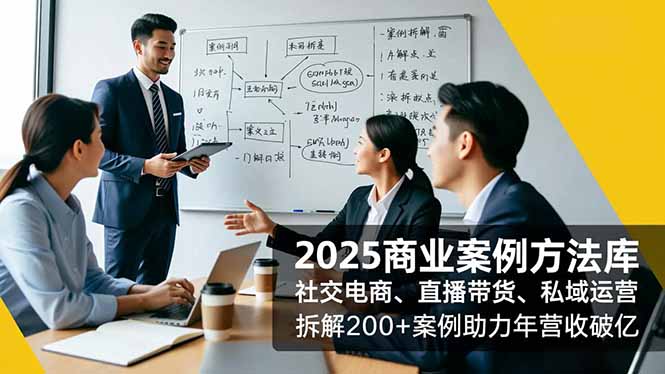 （16713期）2025商业案例方法库，社交电商、直播带货、私域运营，拆解200+案例助力年营收破亿|无忧资源社