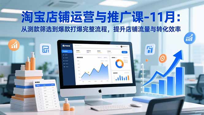 （16714期）淘宝店铺运营与推广课-11月：从测款筛选到爆款打爆完整流程，提升店铺流量与转化效率|无忧资源社