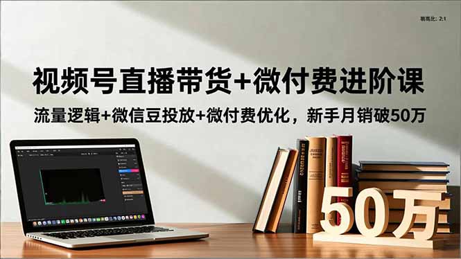 （16684期）视频号直播带货+微付费进阶课：流量逻辑+微信豆投放+微付费优化，新手月销破50万|无忧资源社