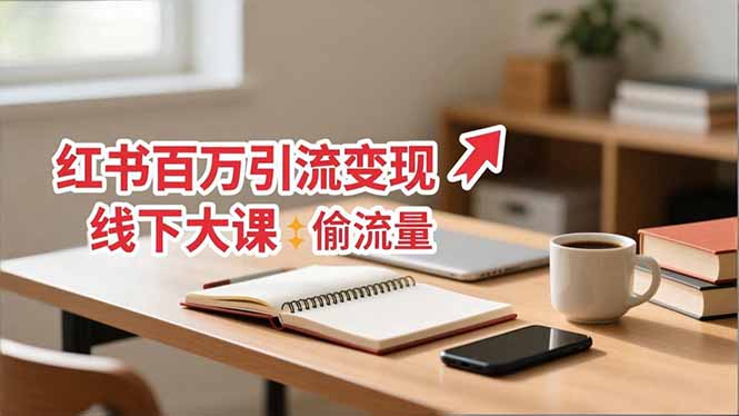 （16661期）小红书百万引流变现-11月线下大课：分享从0到百万引流路径，手把手教偷流量、拿结果|无忧资源社