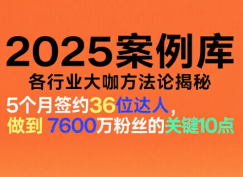 2025案例库，收录各行业大咖的方法论，各行业大咖方法论揭秘|无忧资源社