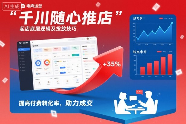 千川随心推起店底层逻辑及投放技巧，提高付费转化率，助力成交|无忧资源社