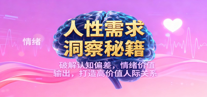 人性需求洞察秘籍，破解认知偏差，情绪价值输出，打造高价值人际关系|无忧资源社