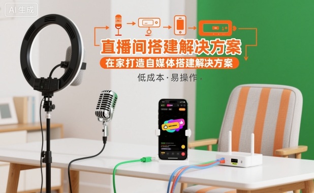 直播间搭建解决方案，在家打造自媒体搭建解决方案|无忧资源社