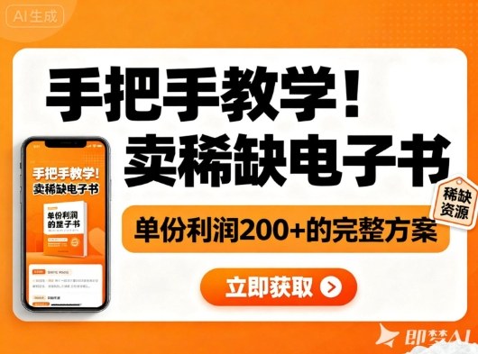 手把手教学!在小红书卖稀缺电子书,单份利润2张+的完整方案|无忧资源社