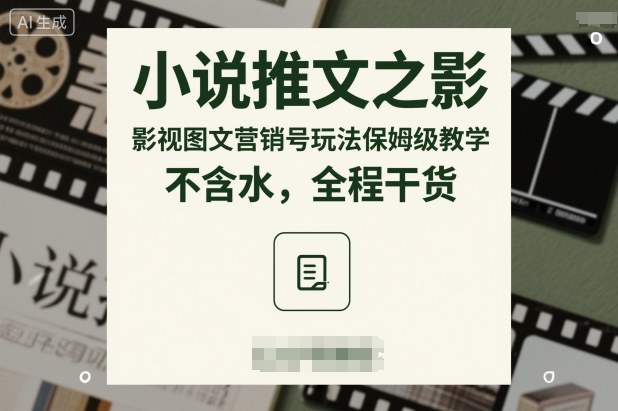 小说推文之影视图文营销号玩法保姆级教学，不含水，全程干货|无忧资源社