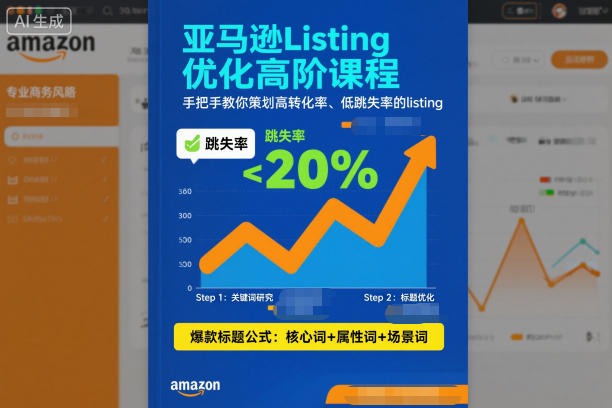 亚马逊Listing优化高阶课程，手把手教你策划高转化率、低跳失率的listing|无忧资源社