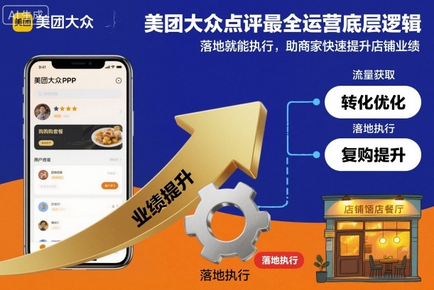 美团大众点评最全运营底层逻辑，落地就能执行，助商家快速提升店铺业绩|无忧资源社