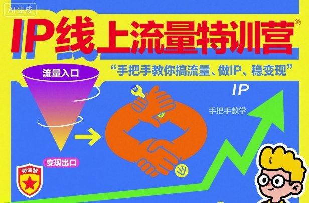 IP线上流量特训营，手把手教你搞流量、做IP、稳变现|无忧资源社