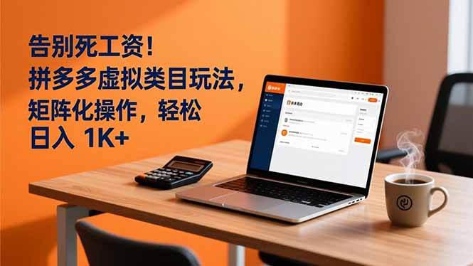 （16943期）告别死工资！拼多多虚拟类目玩法，矩阵化操作，轻松日入 1K+|无忧资源社