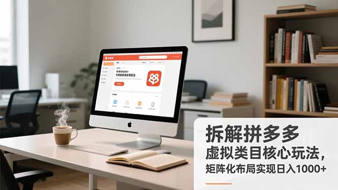 （16906期）拆解拼多多虚拟类目核心玩法，矩阵化布局实现日入1000+|无忧资源社