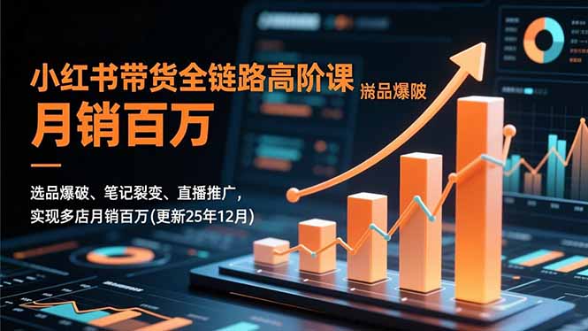 (16842期)小红书带货全链路高阶课,选品爆破、笔记裂变、直播推广,实现多店月销百万(更新25年12月)|无忧资源社