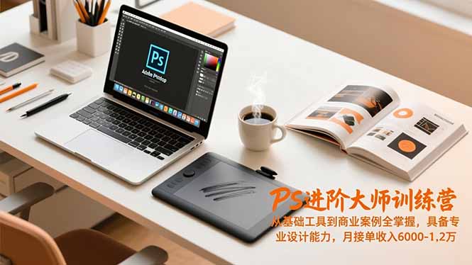 (16868期)PS进阶大师训练营,从基础工具到商业案例全掌握,具备专业设计能力,月接单收入6000-1.2万|无忧资源社