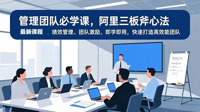 （16929期）管理团队必学课，阿里三板斧心法、绩效管理、团队激励，即学即用，快速打造高效能团队|无忧资源社