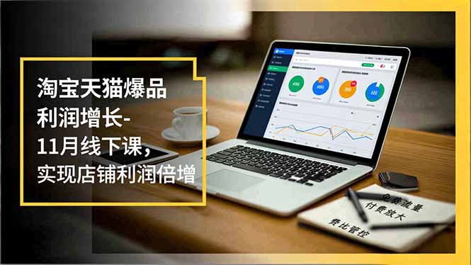 （16824期）淘宝天猫爆品利润增长-11月线下课，免费流量、付费放大、费比管控，实现店铺利润倍增|无忧资源社