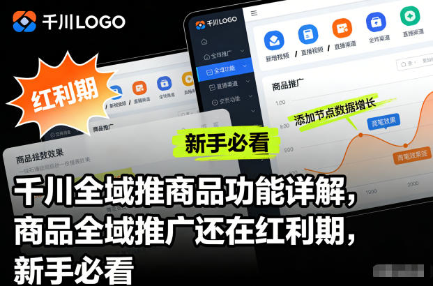 千川全域推商品功能详解,商品全域推广还在红利期,新手必看|无忧资源社