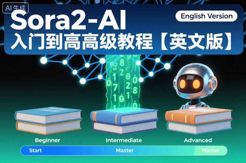 Sora2-AI入门到高级教程【英文版】|无忧资源社