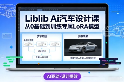 Liblib Ai汽车设计课，从0基础文生图，到教你训练专属设计和风格LoRA模型|无忧资源社