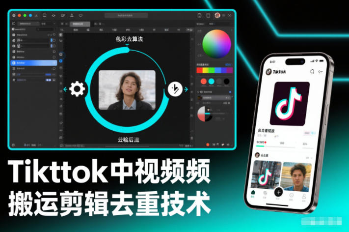 Tiktok中视频纯搬运剪辑去重技术,外来技术,自行测试|无忧资源社