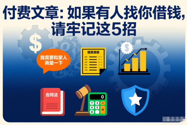 付费文章：如果有人找你借钱，请牢记这5招|无忧资源社