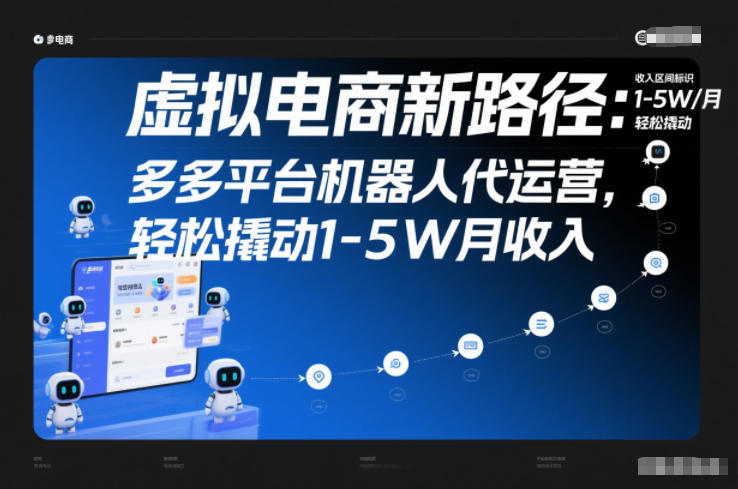 虚拟电商新路径：多多平台机器人代运营，轻松撬动1-5W月收入【揭秘】|无忧资源社