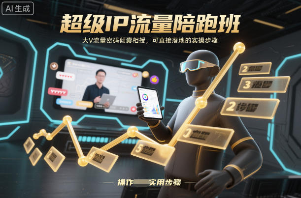 超级IP流量陪跑班，大V流量密码倾囊相授，可直接落地的实操步骤|无忧资源社