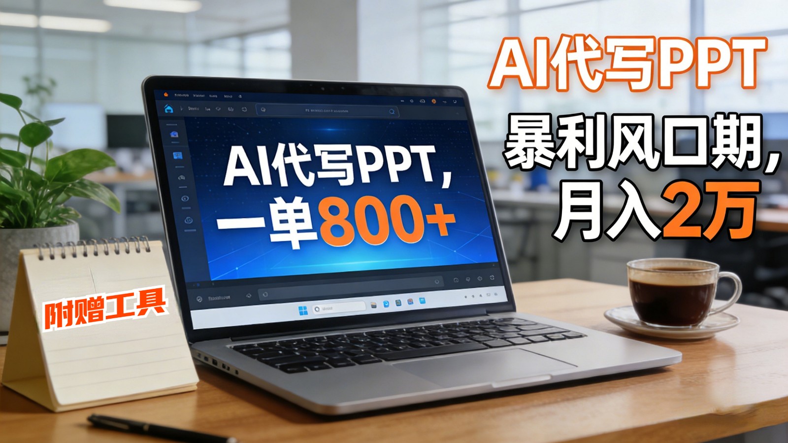 AI 代写做 PPT！一单狂赚 800+，风口期月入 2 万（工具 + 提示词直接送）|无忧资源社