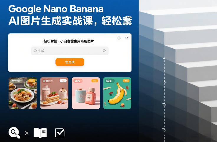 Google Nano Banana AI图片生成实战课，轻松掌握，小白也能生成商用图片|无忧资源社