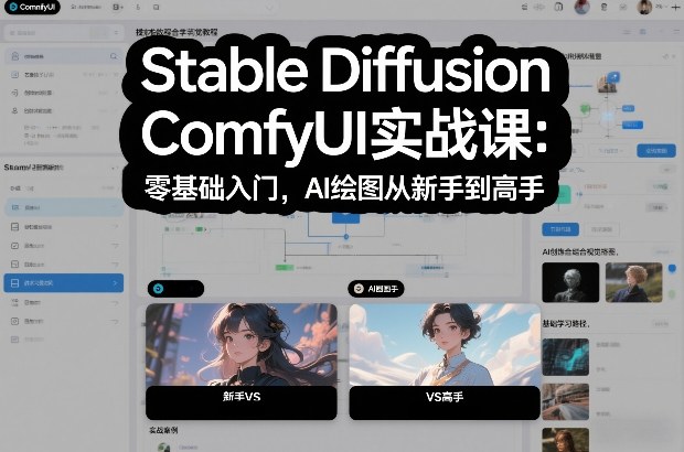 Stable Diffusion ComfyUI实战课：零基础入门，AI绘图从新手到高手|无忧资源社