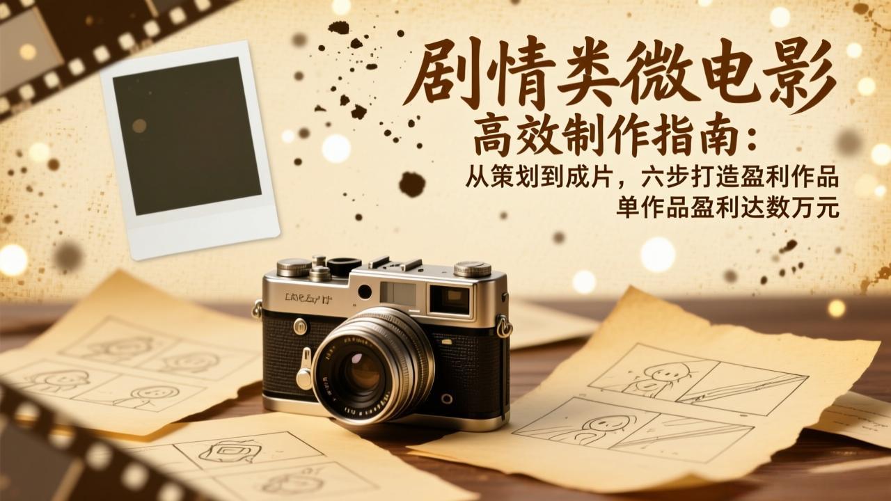 （17086期）剧情类微电影高效制作指南：从策划到成片，六步打造盈利作品，单作品盈利达数万元|无忧资源社
