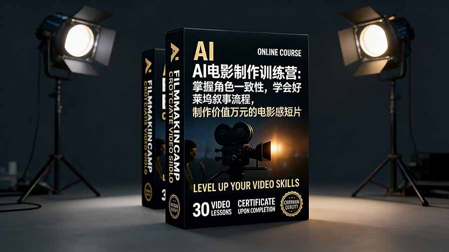 （17223期）AI电影制作训练营：掌握角色一致性，学会好莱坞叙事流程，制作价值万元的电影感短片|无忧资源社