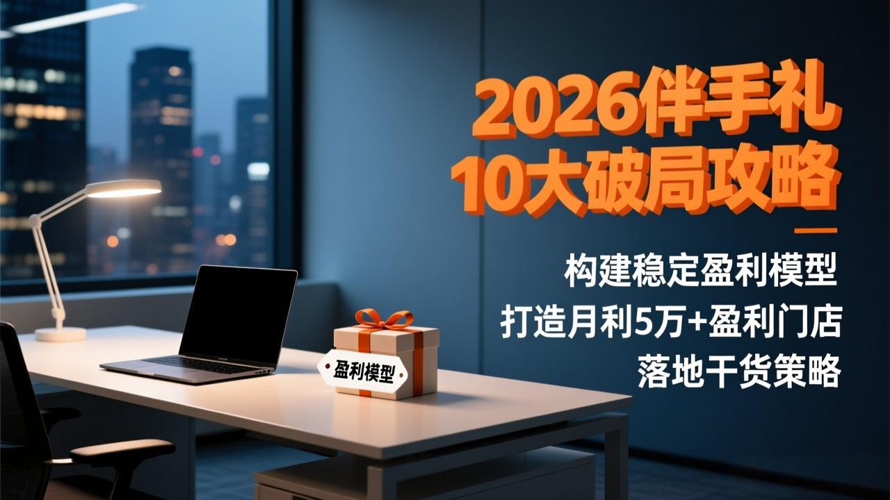 （17191期）2026伴手礼10大破局攻略：构建稳定盈利模型，打造月利5万+盈利门店，落地干货策略|无忧资源社