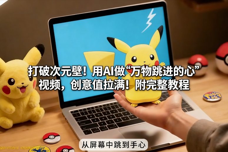 打破次元壁！用AI做【万物跳进手心】视频，创意值拉满！附完整教程|无忧资源社