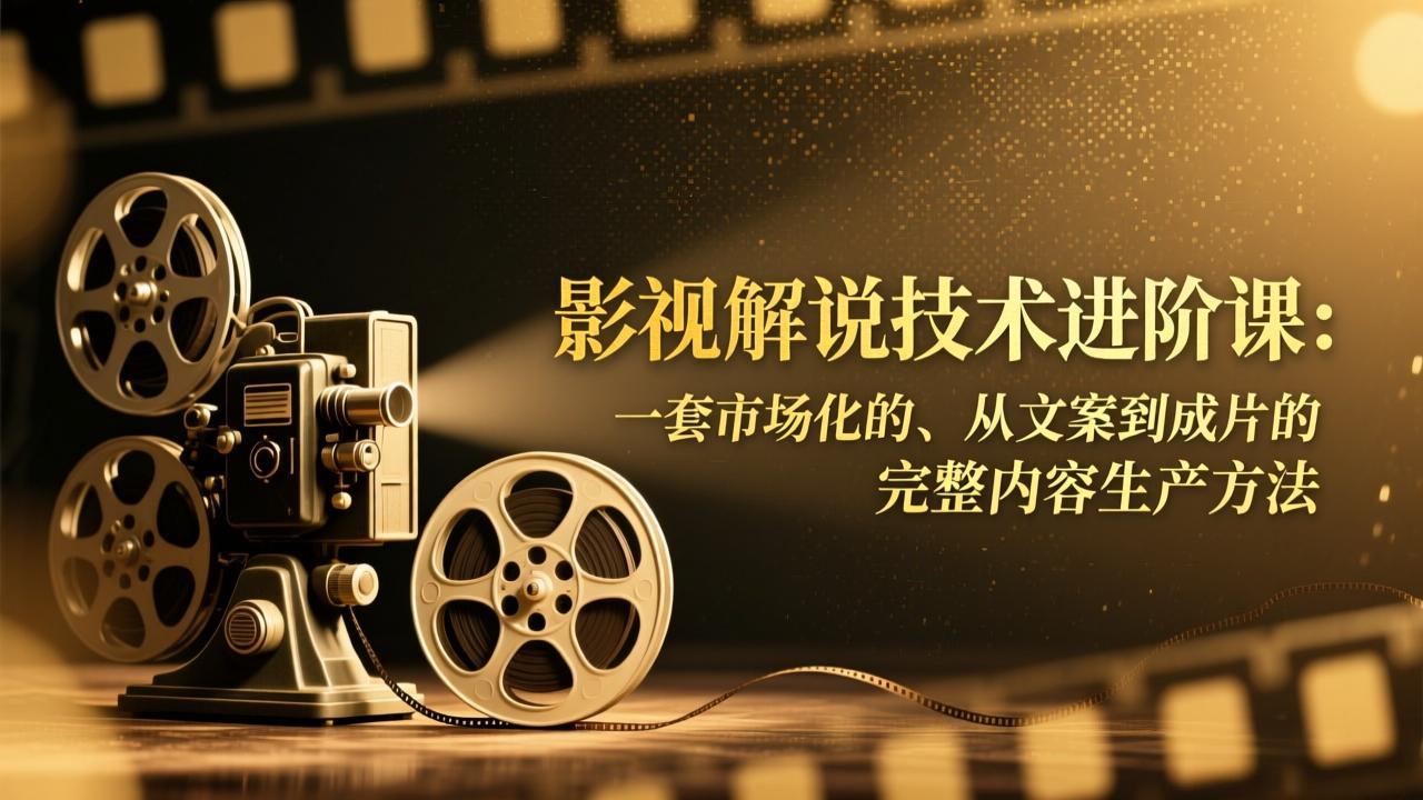 （17185期）影视解说技术进阶课：一套市场化的、从文案到成片的完整内容生产方法|无忧资源社