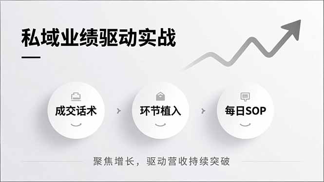 （16988期）私域业绩驱动实战，成交话术、环节植入、每日SOP，聚焦增长，驱动营收持续突破|无忧资源社