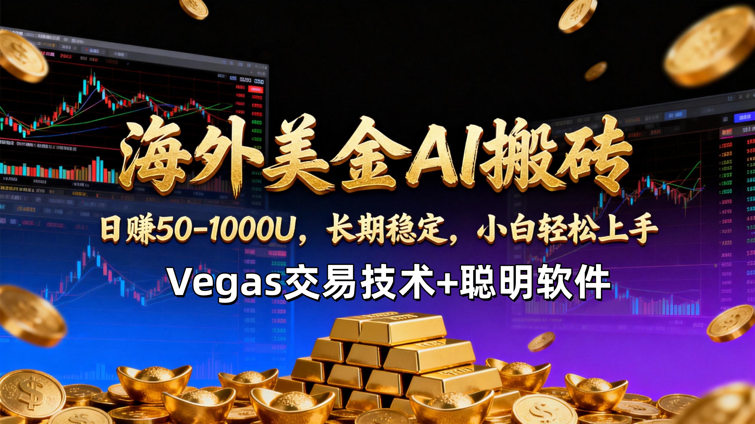 （17143期）【海外美金AI搬砖】Vegas交易技术+聪明软件，日赚50-1000U，长期稳定，小白轻松上手。|无忧资源社