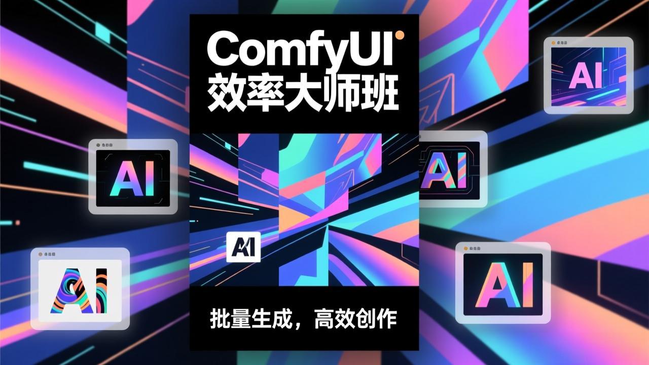 （17107期）ComfyUI效率大师班：工作流搭建，批量生成，将个人AI出图效率提升5-10倍，月接单收入1-3万|无忧资源社
