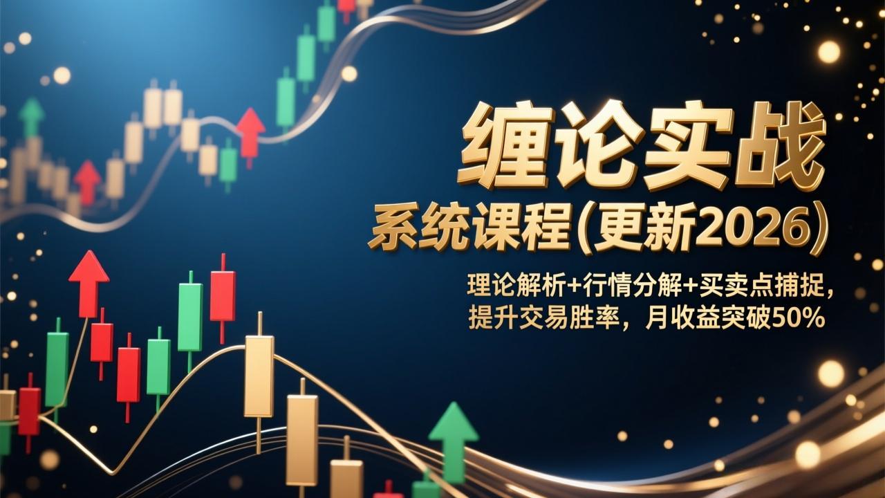 （17136期）缠论实战系统课程(更新2026)，理论解析+行情分解+买卖点捕捉，提升交易胜率，月收益突破50%|无忧资源社