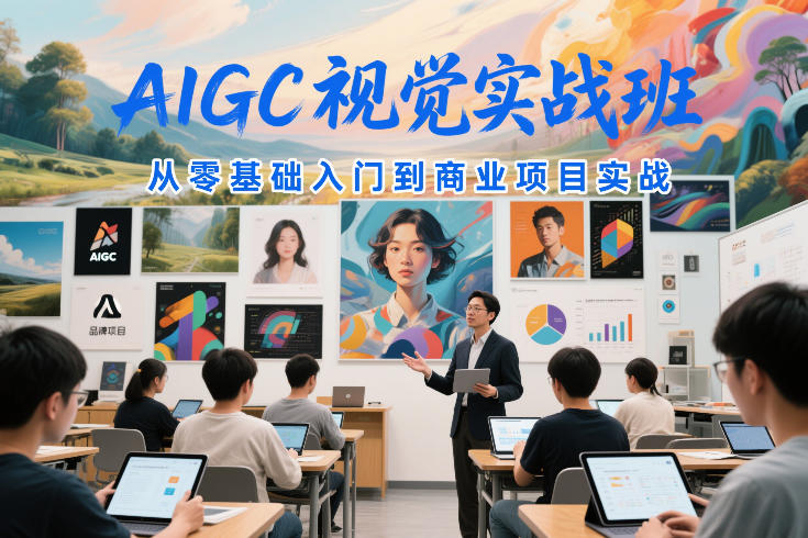 AIGC视觉实战班，从零基础入门到商业项目实战|无忧资源社