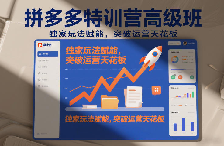 拼多多特训营高阶班，独家玩法赋能，突破运营天花板（更新26年1月）|无忧资源社