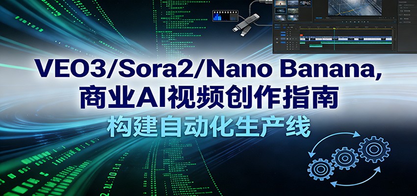 VEO3/Sora2/Nano Banana商业AI视频创作指南，构建自动化生产线|无忧资源社