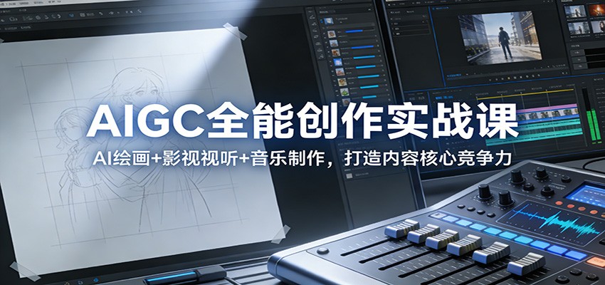 AIGC全能创作实战课：AI绘画+影视视听+音乐制作，打造内容核心竞争力|无忧资源社
